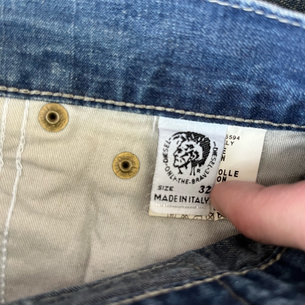 Mens Diesel Industry Blue Denim Jeans Medium Wash Size 32x28.5 - Picture 10 of 12